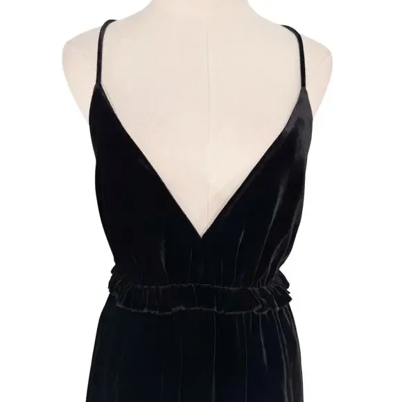 Ulla Johnson Lavinia Gown Black Velvet Open Back Black Tie Formal Party Size 00 - Picture 4 of 16